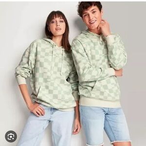 Wild Fable Unisex Jade Oversized Checkered Sweatshirt size small